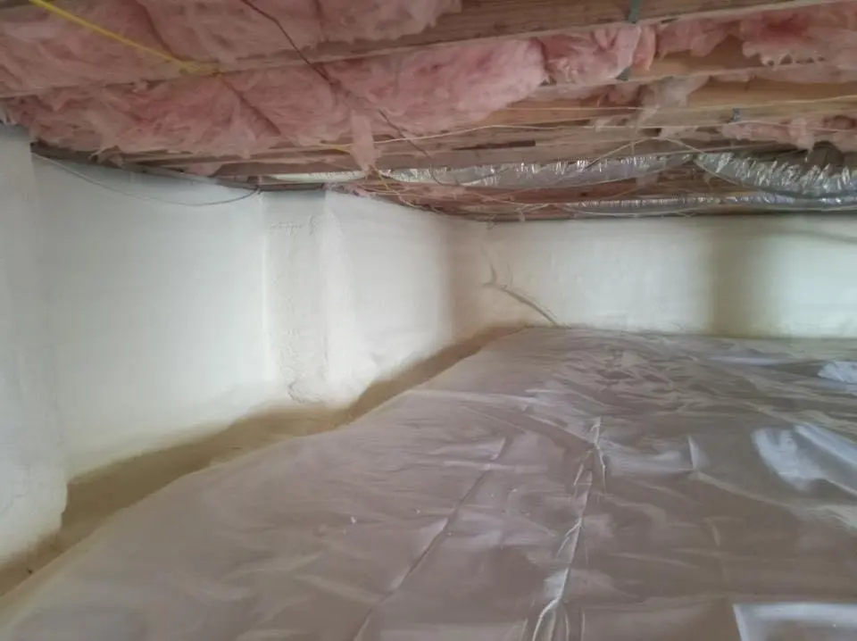 Crawl space encapsulation with closed-cell spray foam for Roof Waterproofing in Waveland